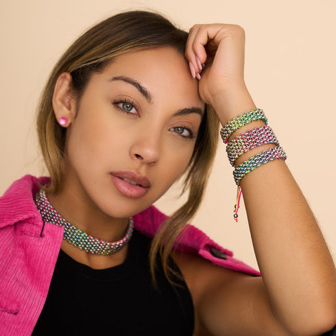 Spectrum x Silber | Kismet Links | Deluxe Choker Halskette